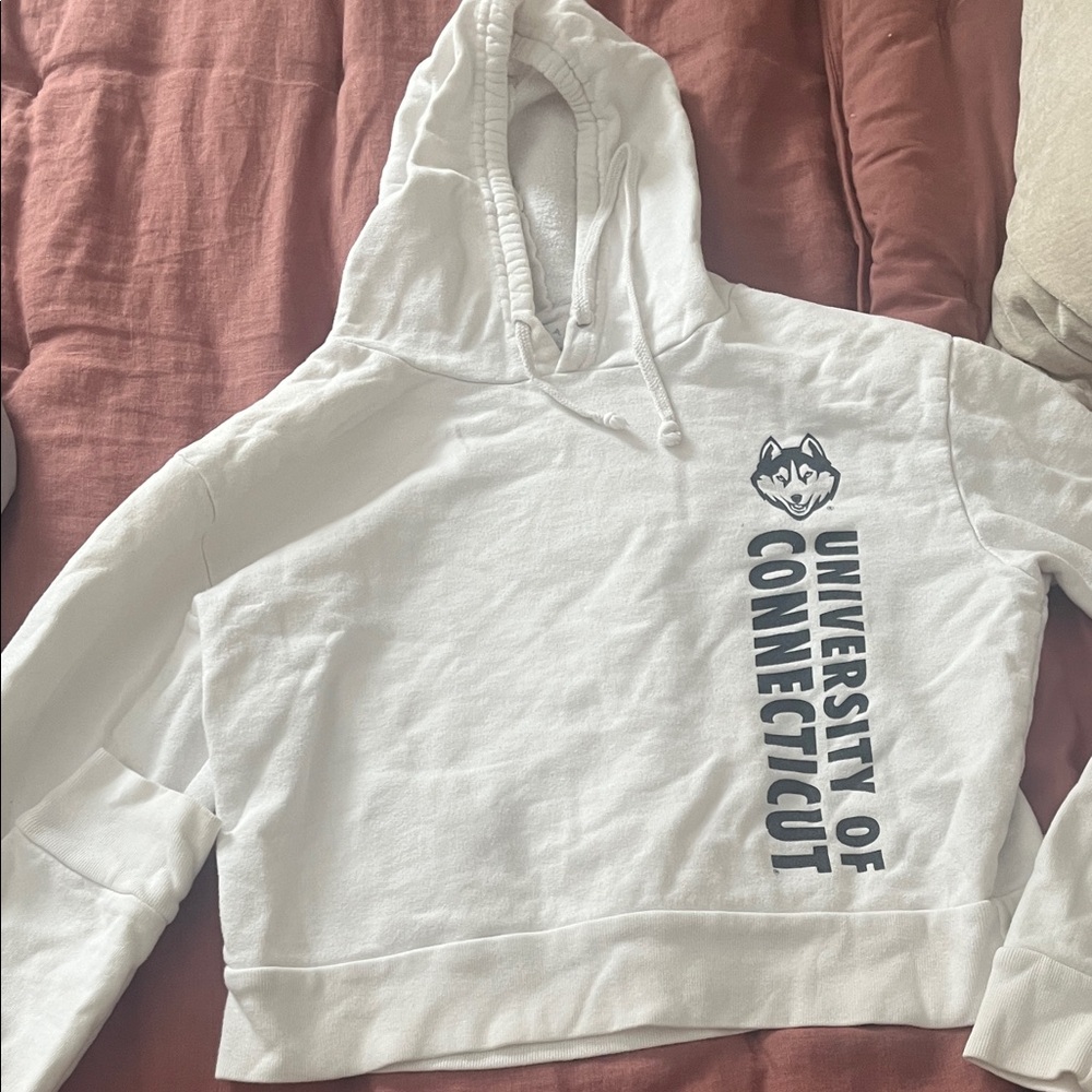 University of Connecticut Women's White Hoodie